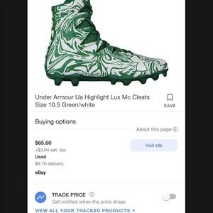 Under Armour UA Highlight Lux MC cleats size 9.5